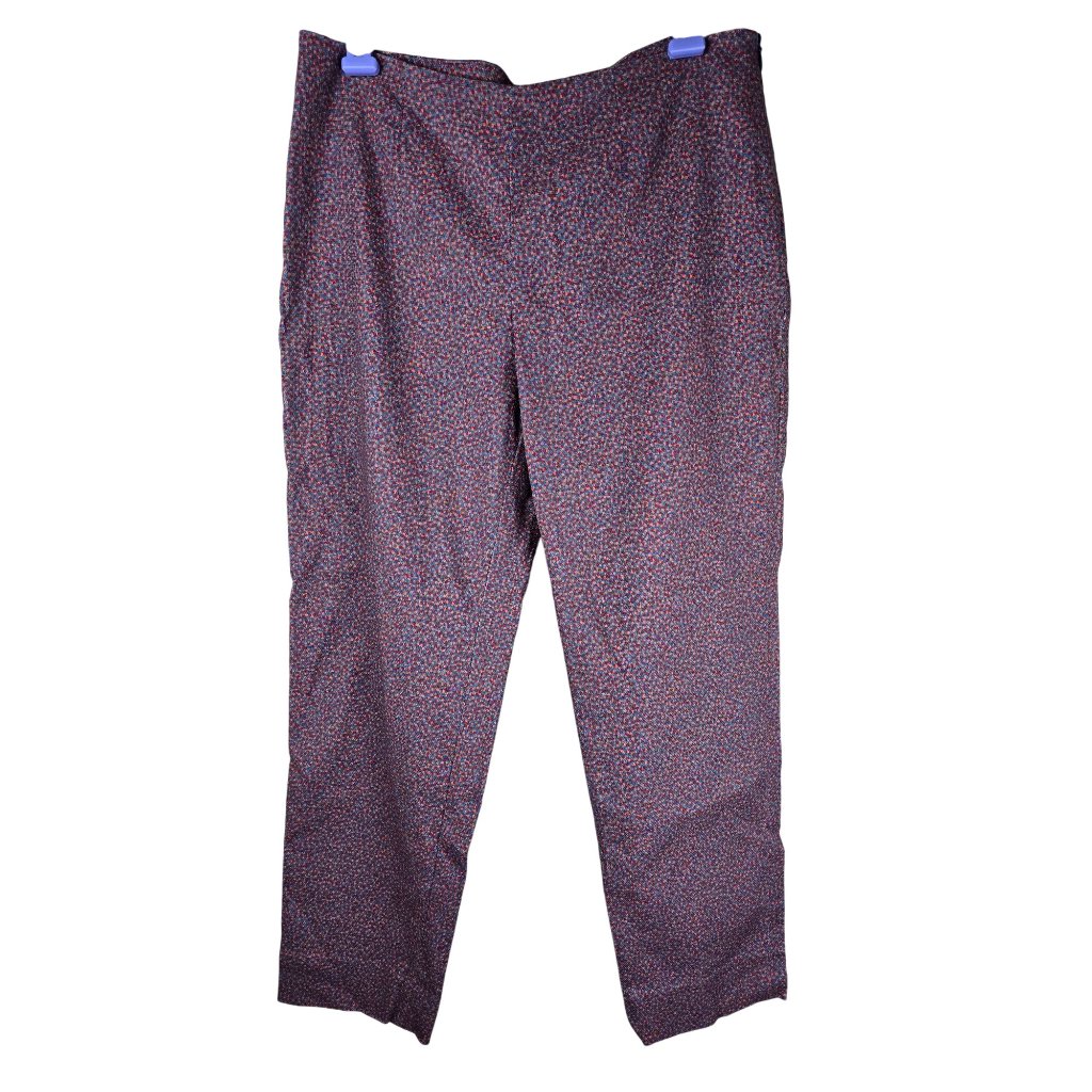 Piazza Sempione Audrey Pants Womens Multicolor Patterned Size 8 Made In Italy
